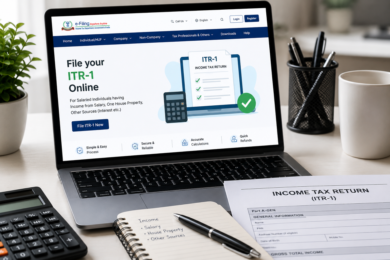 ITR-1 return filing guide for salaried individuals and pensioners