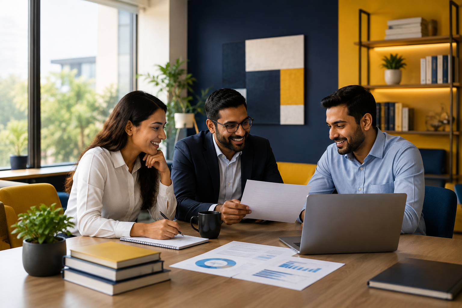 The Tax Company advisory team reviewing a client's documents