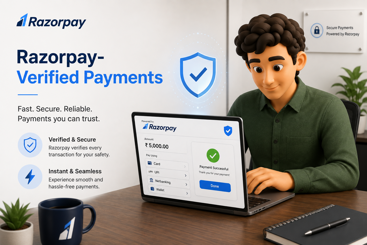 Razorpay-verified secure payment